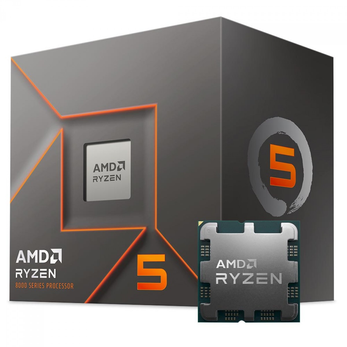 Processador AMD Ryzen 5 8400F, 4.2GHz (4.7GHz Turbo), 6-Cores 12-Threads, AM5, Com Cooler AMD Wraith Stealth