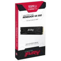SSD 1TB Kingston Fury Renegade G5, PCIe 5.0, M.2 NVMe, 2280, Leitura 14.200MBs e Gravação 11.000MBs, SFYR2S/1T0
