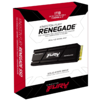SSD 1TB Kingston Fury Renegade Dissipador, PCIe 4.0 NVMe M.2, Leitura 7300MB/s, PC e PlayStation 5 - SFYRSK/1000G