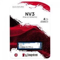 SSD 4TB para PC e PS5 Kingston NV3, M.2 NVMe, 2280, PCIe 4.0, Leitura 6000MBs e Gravação 5000MBs, SNV3S/4000G