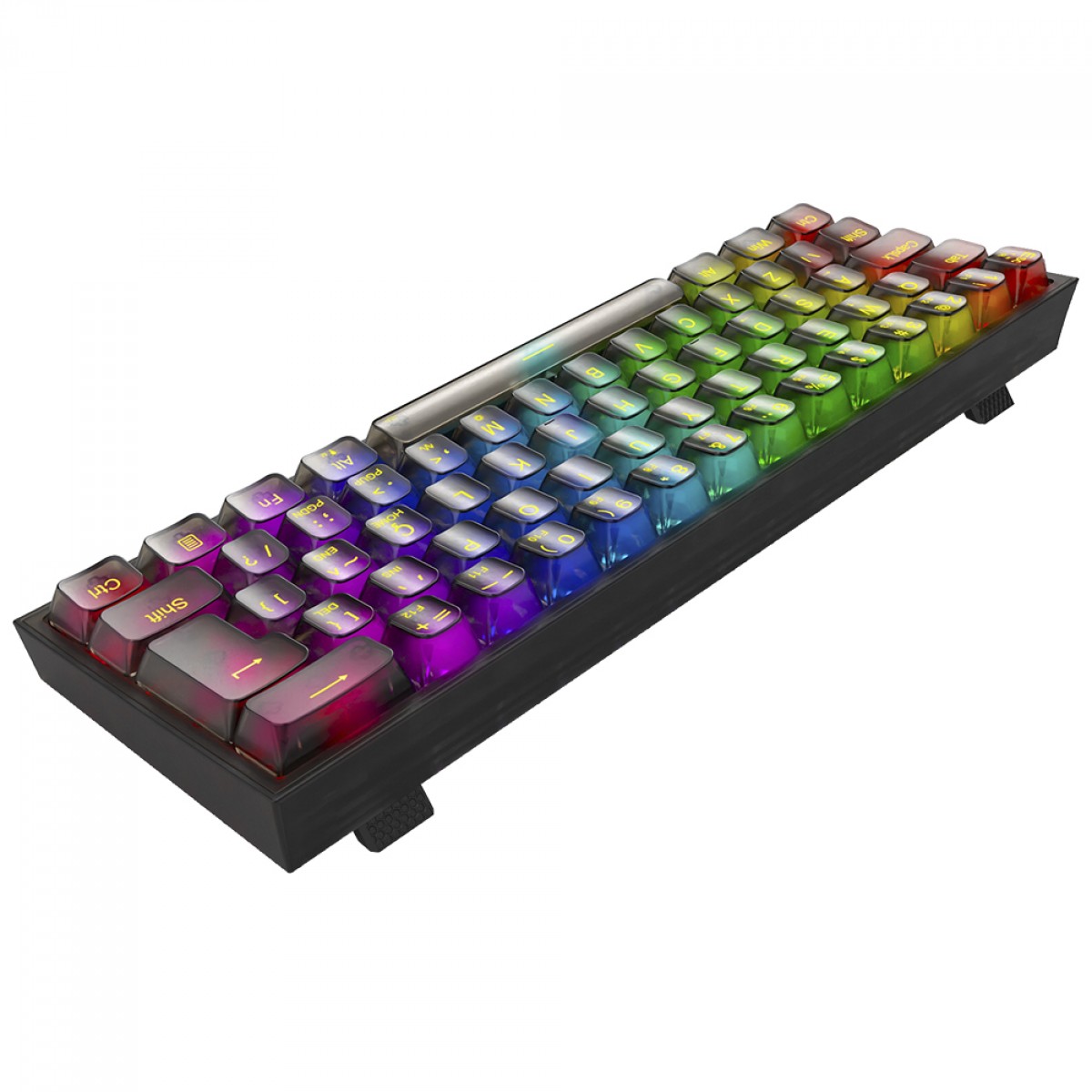 Teclado Gamer Mecânico Redragon Fizz Clear, RGB, USB, Switch Crystal, ABNT2, 60%, Preto, K617CTB-RGB - Imagem 4