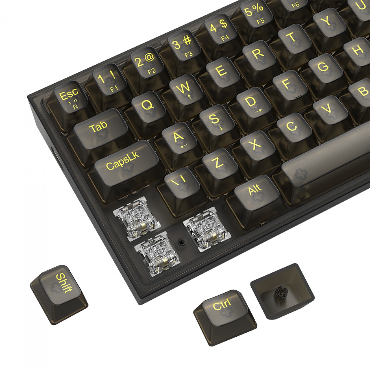 Teclado Gamer Mecânico Redragon Fizz Clear, RGB, USB, Switch Crystal, ABNT2, 60%, Preto, K617CTB-RGB - Imagem 5