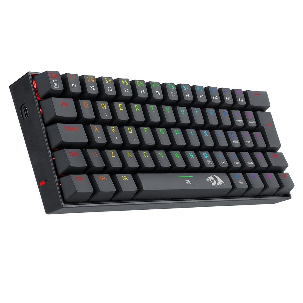 Teclado Mecânico Gamer Redragon Dragonborn, RGB Preto, Switch Brown, 60%, ABNT2 - K630RGB-1 - Imagem 3