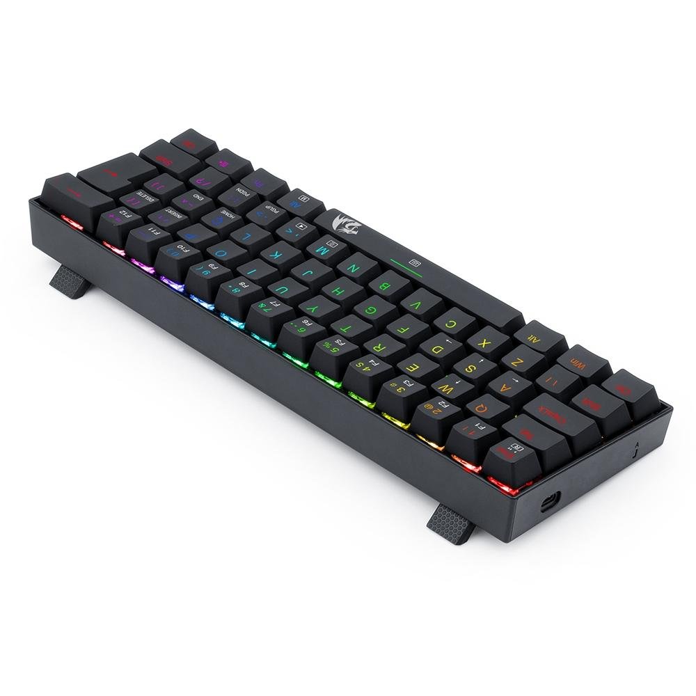Teclado Mecânico Gamer Redragon Dragonborn, RGB Preto, Switch Brown, 60%, ABNT2 - K630RGB-1 - Imagem 6