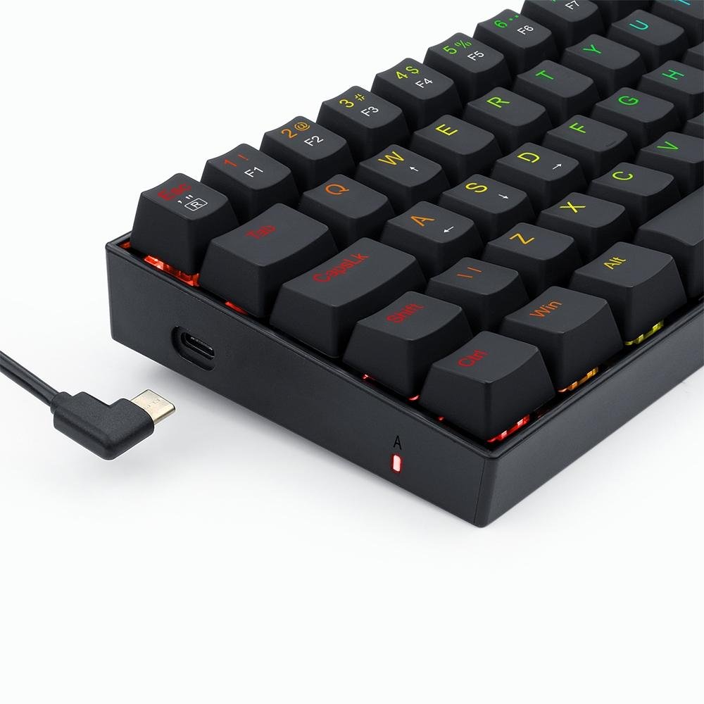 Teclado Mecânico Gamer Redragon Dragonborn, RGB Preto, Switch Brown, 60%, ABNT2 - K630RGB-1 - Imagem 7