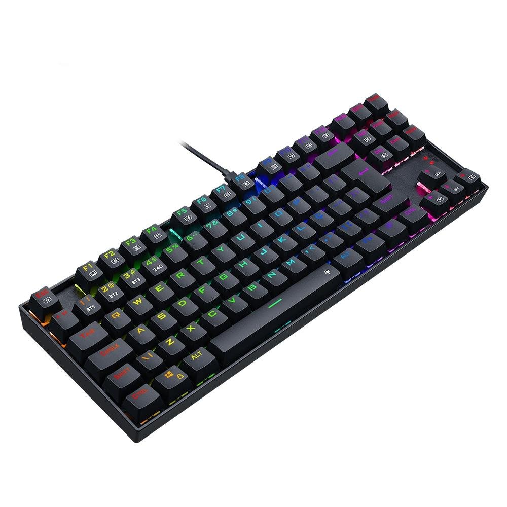 Teclado Sem fio Mecânico Redragon Kumara Pro, RGB, Switch Brown, Wireless, Bluetooth, Preto - K552RGB-BRS-B - Imagem 5