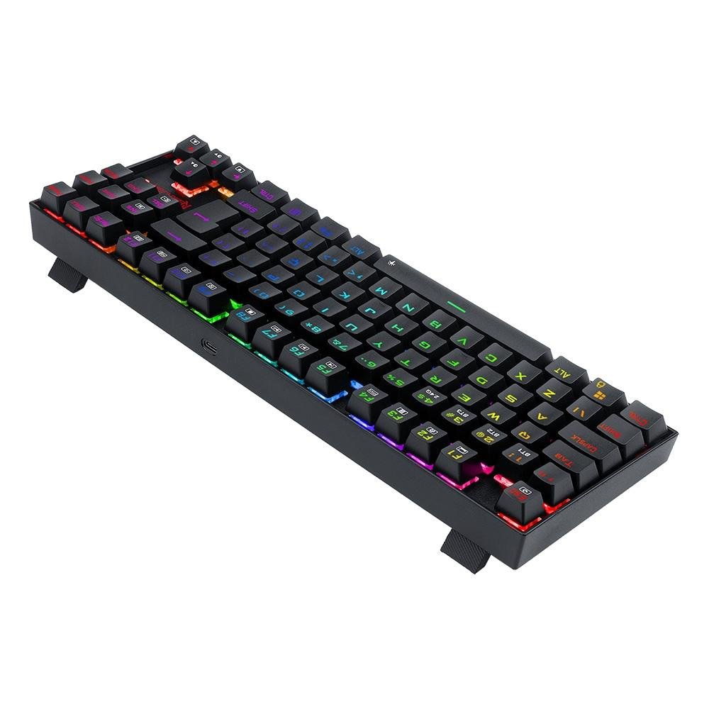 Teclado Sem fio Mecânico Redragon Kumara Pro, RGB, Switch Brown, Wireless, Bluetooth, Preto - K552RGB-BRS-B - Imagem 6