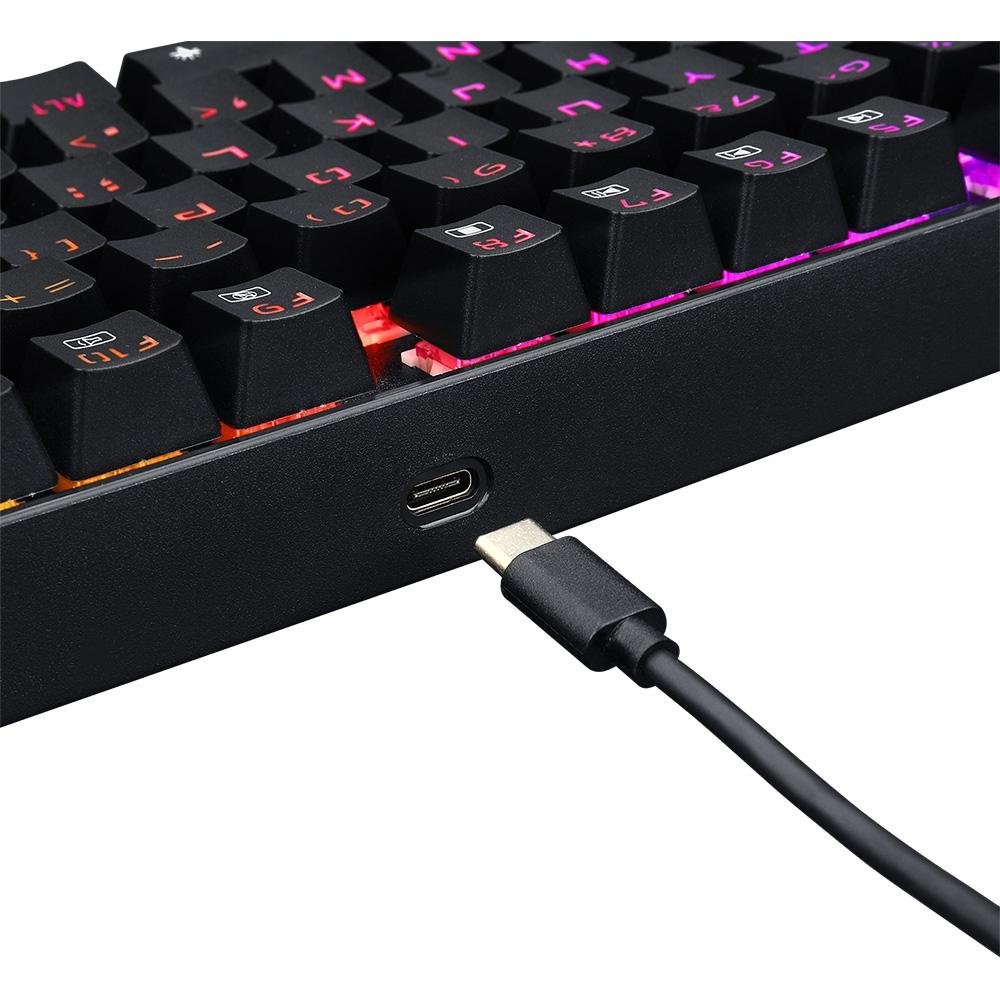Teclado Sem fio Mecânico Redragon Kumara Pro, RGB, Switch Brown, Wireless, Bluetooth, Preto - K552RGB-BRS-B - Imagem 7
