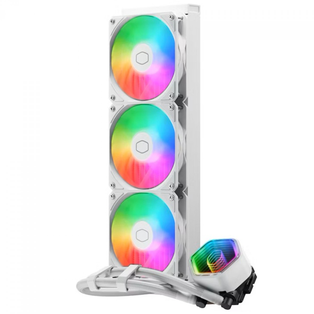 Water Cooler Master Masterliquid 360 Core II, ARGB, 360mm, Branco, Brinde Pasta térmica CryoFuze - Imagem 2