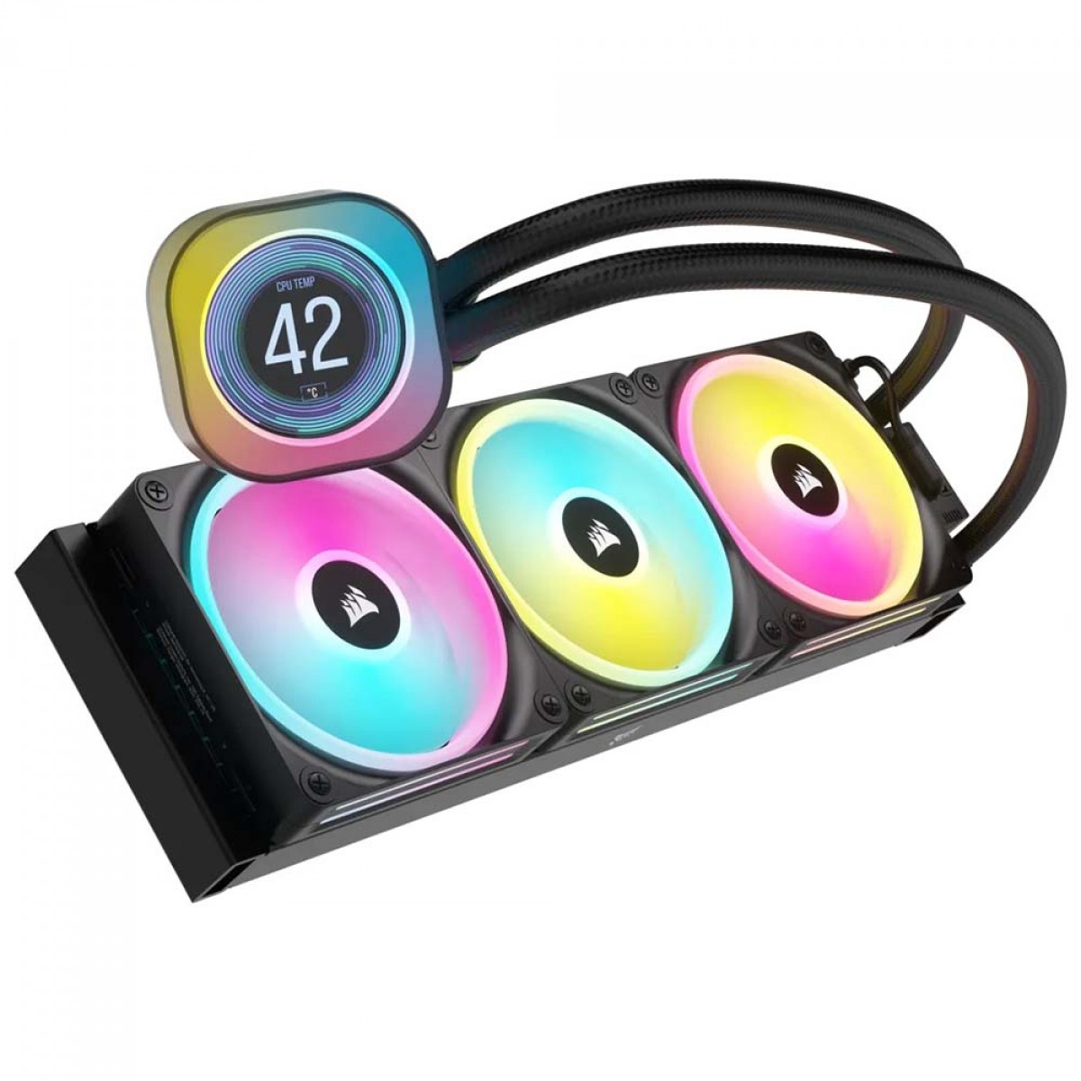 Water Cooler Corsair, iCue LINK, H150i, Display LCD, RGB, 360mm, Intel-AMD, CW-9061008-WW - Imagem 3