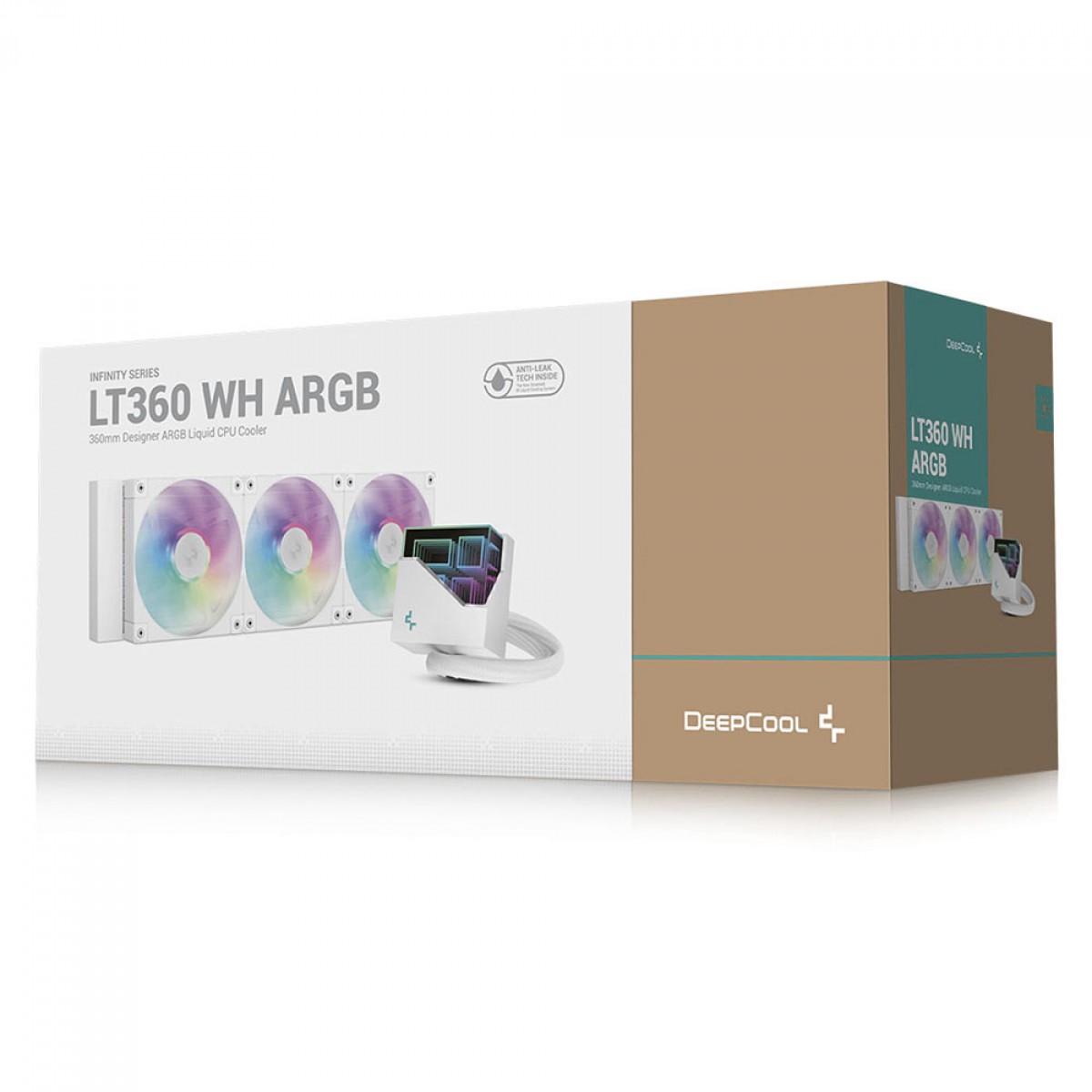 Water Cooler DeepCool LT360 WH ARGB, 360mm, Intel-AMD, Branco - R-LT360-WHAMNC-G-1 - Imagem 2