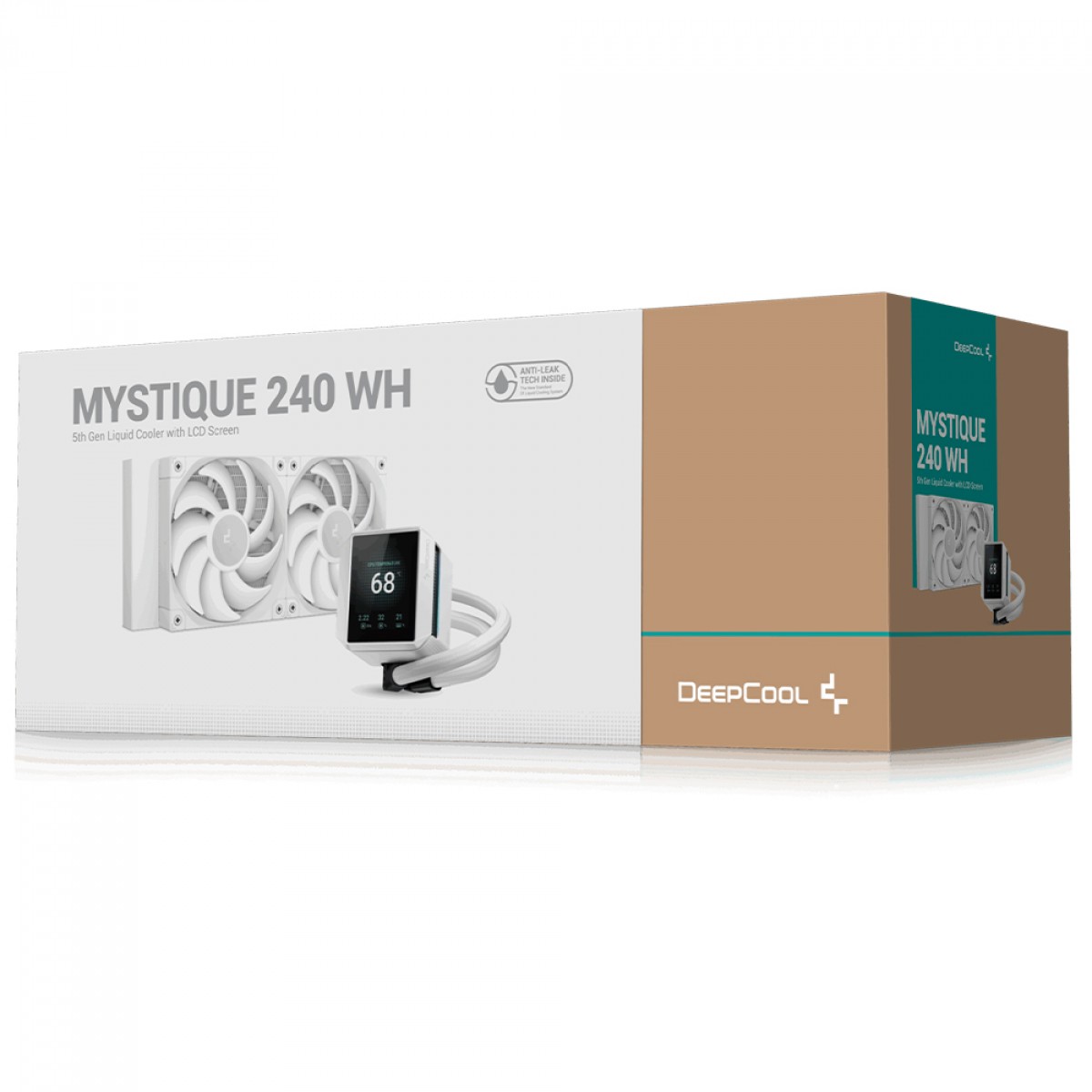 Water Cooler Branco DeepCool Mystique WH, 240mm, Display LCD, Intel-AMD, Branco - R-LX240-WHDSNMP-G-1 - Imagem 4