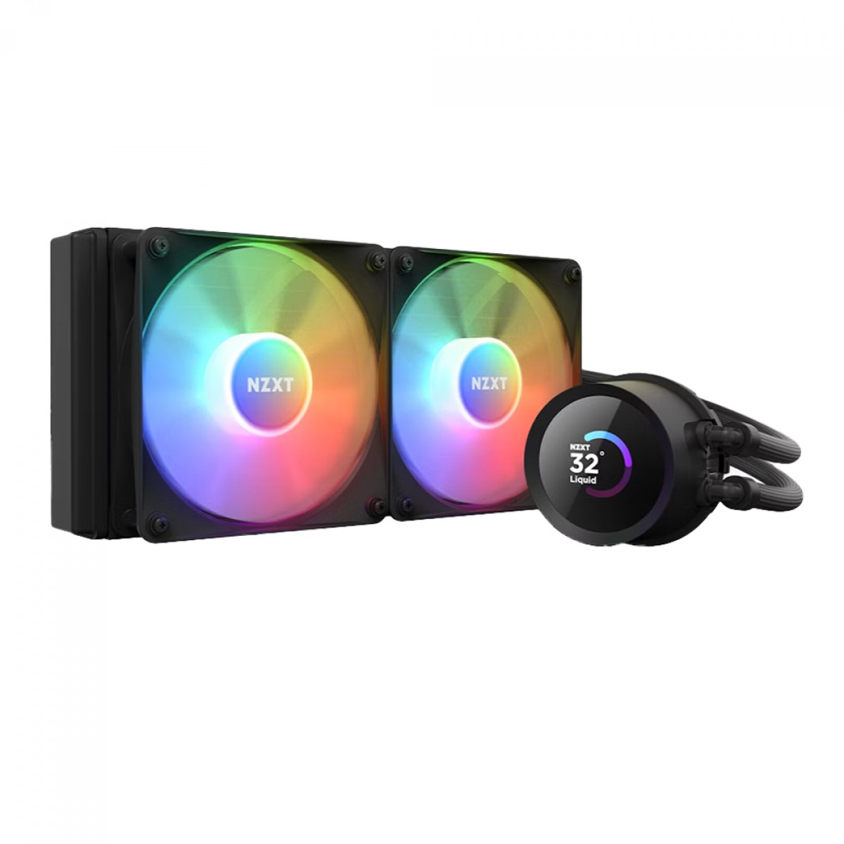 Water Cooler NZXT Kraken, 240mm ARGB, AIO LCD Display, Intel LGA 1700 e AMD AM5 e AM4, Preto - RL-KR240-B1