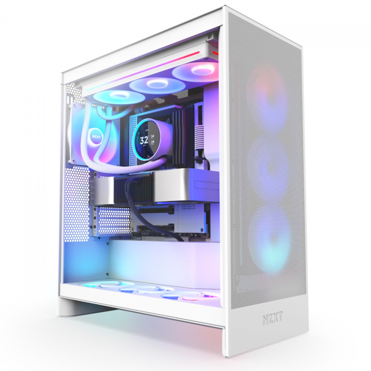 Water Cooler NZXT Kraken Elite Branco New 360 com Fans RGB, 360mm, Display LCD, Intel/AMD - Imagem 6