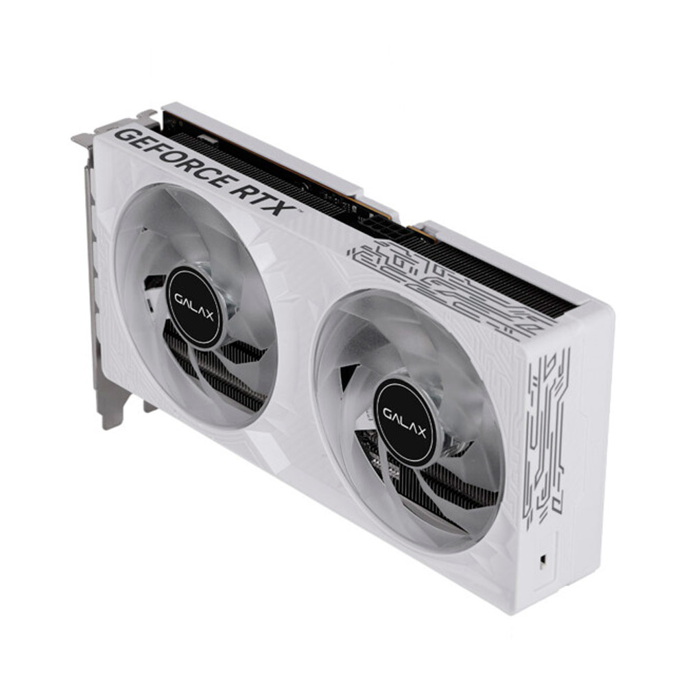 Placa de Video Branco RTX 5050 Galax GeForce 1-Click OC 8GB GDDR7, DLSS 4 e Ray tracing - Imagem 2