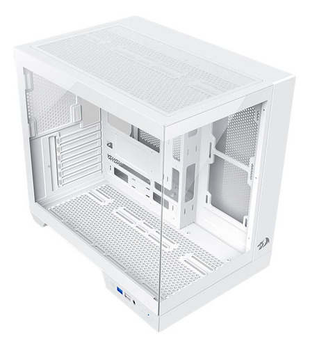 Gabinete Gamer Wideload Pro Branco Redragon, Sem fans, Vidro Temperado, ATX, Aquário - CA-604W-PRO - Imagem 2