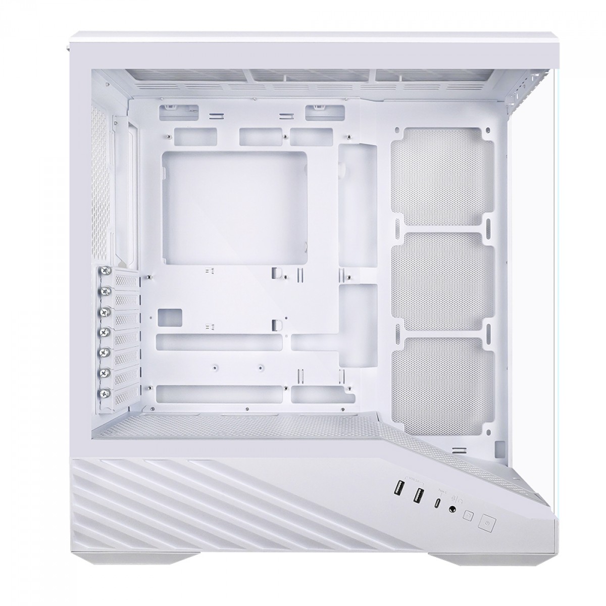 Gabinete Gamer Lian Li Vetor V100, RGB, Mid Tower, Vidro Temperado, E-ATX, Sem Fan, Branco, V100W - Imagem 2