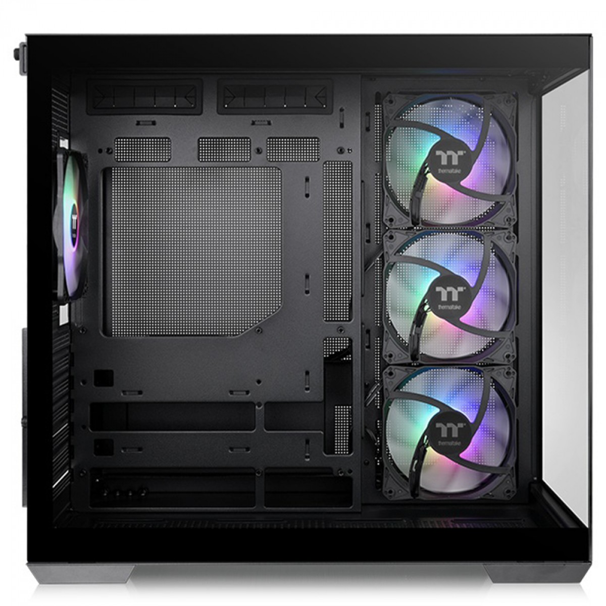 Gabinete Aquário Thermaltake View 380 TG, Mid Tower, Vidro Temperado, ATX, Com 4 Fans ARGB, Preto - Imagem 3