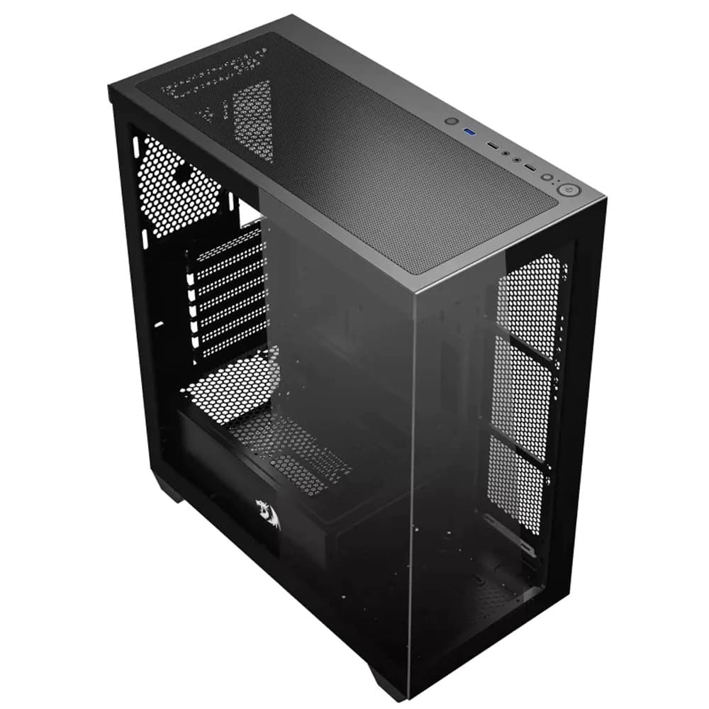 Gabinete Redragon Deflect Flow, ATX, Mid Tower, Lateral e Frente em Vidro Temperado, Preto - CA-609B - Imagem 2