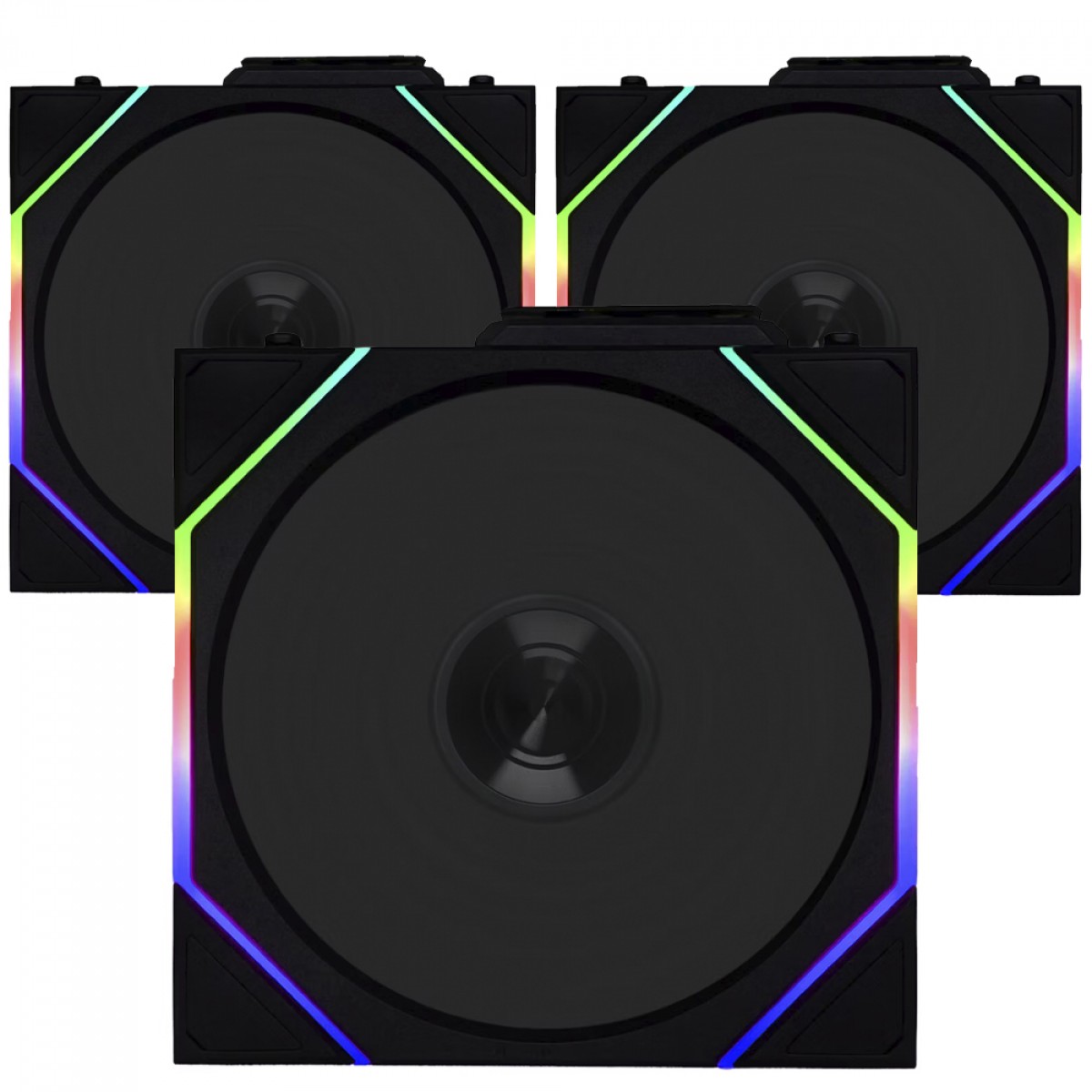 Kit 3x Cooler Fan Lian Li Uni Fan TL Wireless Blade Preto 120mm PWM ARGB, 2600 RPM - 12TL1W3B - Imagem 2