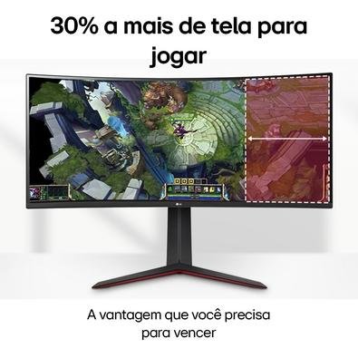 Monitor Gamer LG Ultragear LG 34" Curvo LED WQHD, UltraWide, 160Hz, 1ms, DisplayPort e HDMI, FreeSync, HDR10 - 34GP63A-B - Imagem 6
