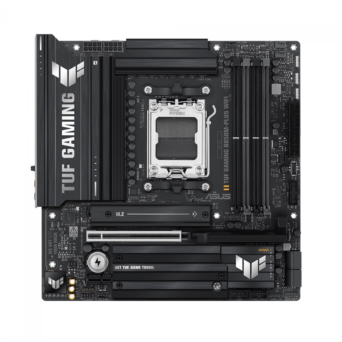Placa Mãe ASUS TUF B850M PLUS WIFI 6E e Bluetooth, AMD AM5 , m-ATX, DDR5, PCIe 5.0, 3x slots M2 - Imagem 2