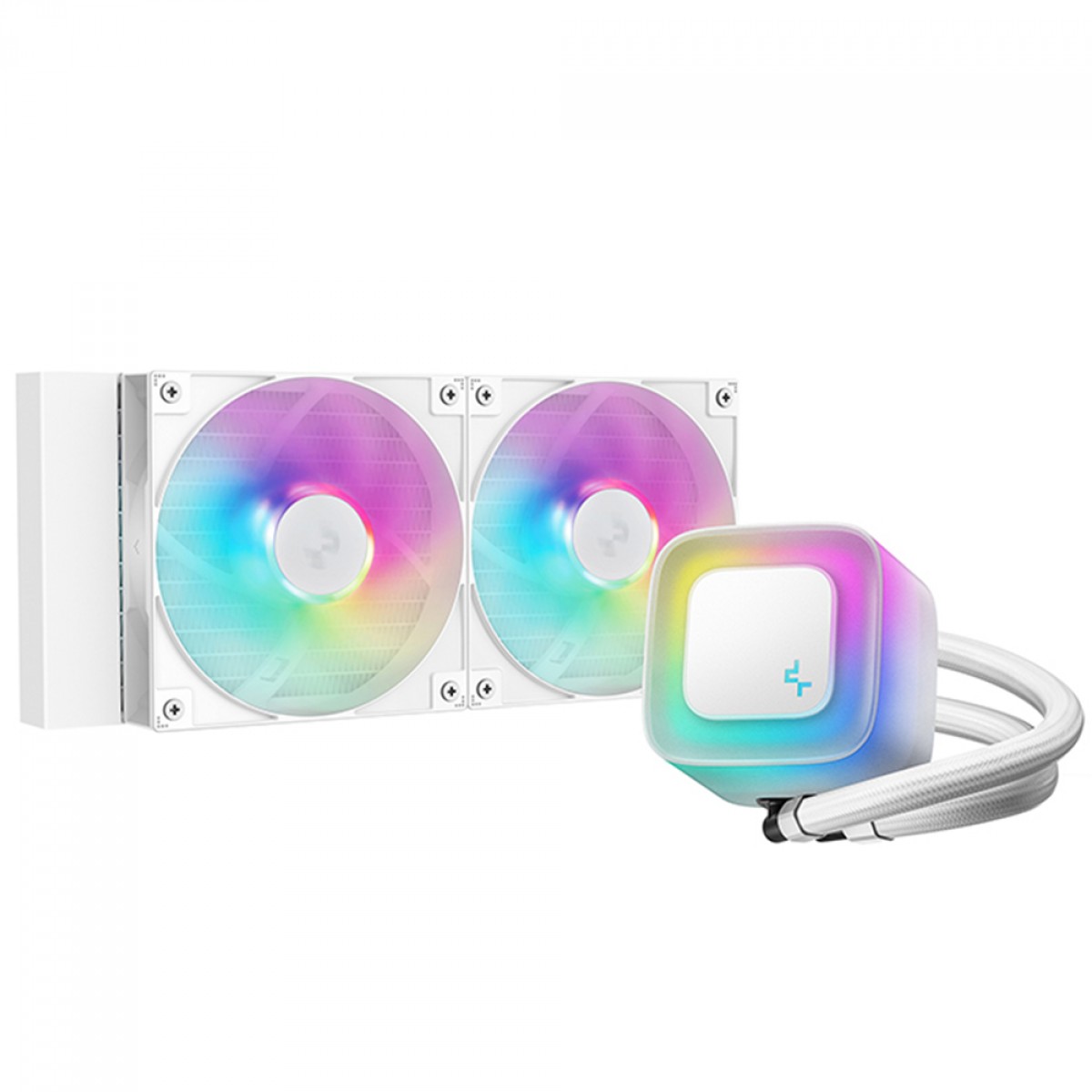 Water Cooler Branco DeepCool LE240 V2, Dual Fan ARGB, 240mm, Intel-AMD , R-LE240-WHAMMN-G-2