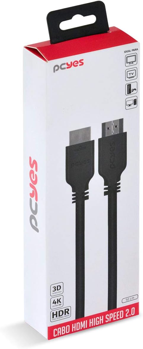 Cabo HDMI 2.0 Macho 50 centímentros- PHM20-05