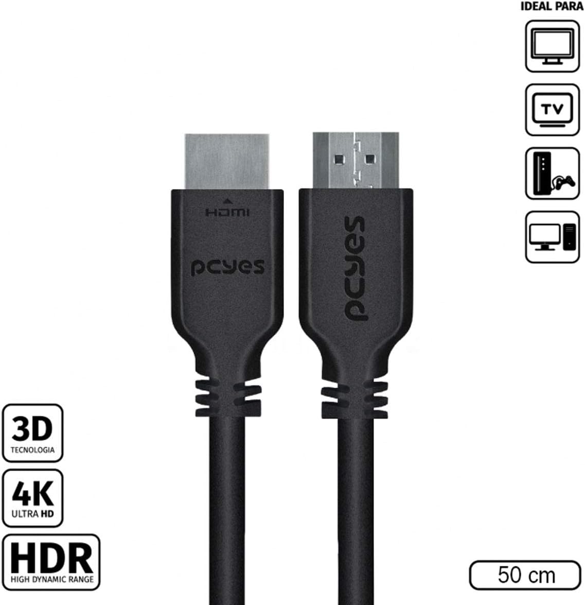 Cabo HDMI 2.0 Macho 50 centímentros- PHM20-05 - Imagem 3