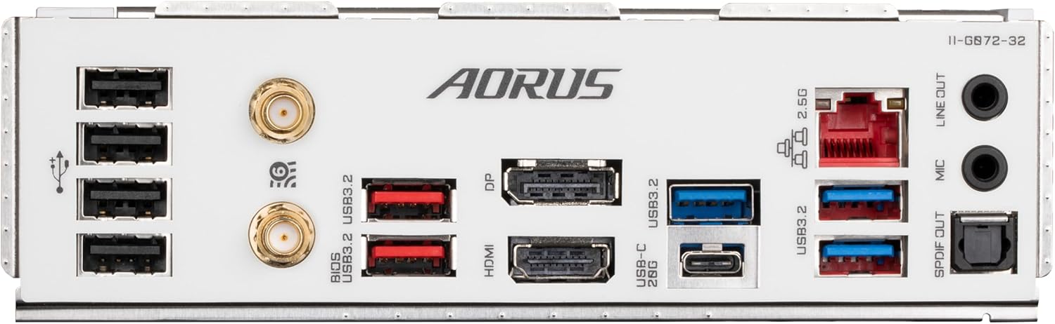 Placa Mãe Branca Z790 Aorus Elite AX Ice, DDR5, Intel LGA 1700, ATX, WIFI 6E, Bluetooth - Imagem 4