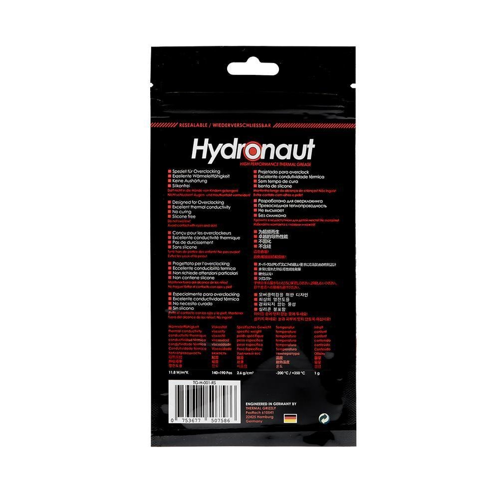 Pasta Térmica para Processador Grizzly Hydronaut, 1G, 11,8 W/mK - TG-H-001-RS - Imagem 3