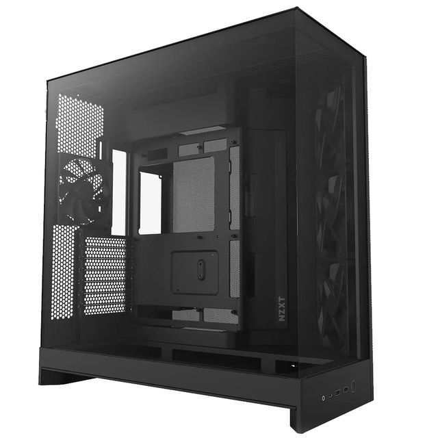 Gabinete Nzxt H9 Flow 2025 Usb Type-C Preto 4 Fans Vidro Temperado Mid Tower - CM-H92FB-01