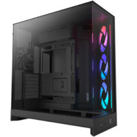 Gabinete Nzxt H9 Flow RGB 2025 Usb Type-C Preto 4 Fans Vidro Temperado Mid Tower - CM-H92FB-R1