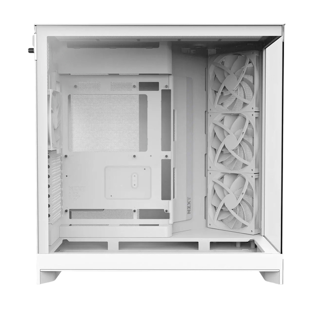 Gabinete Nzxt H9 Flow 2025 Usb Type-C Branco 4 Fans Vidro Temperado Mid Tower - CM-H92FW-01 - Imagem 2