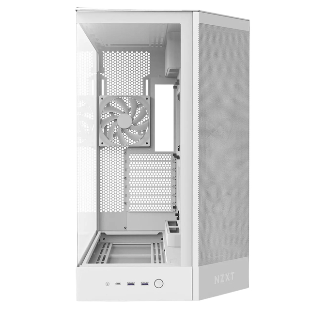 Gabinete Nzxt H9 Flow 2025 Usb Type-C Branco 4 Fans Vidro Temperado Mid Tower - CM-H92FW-01 - Imagem 3