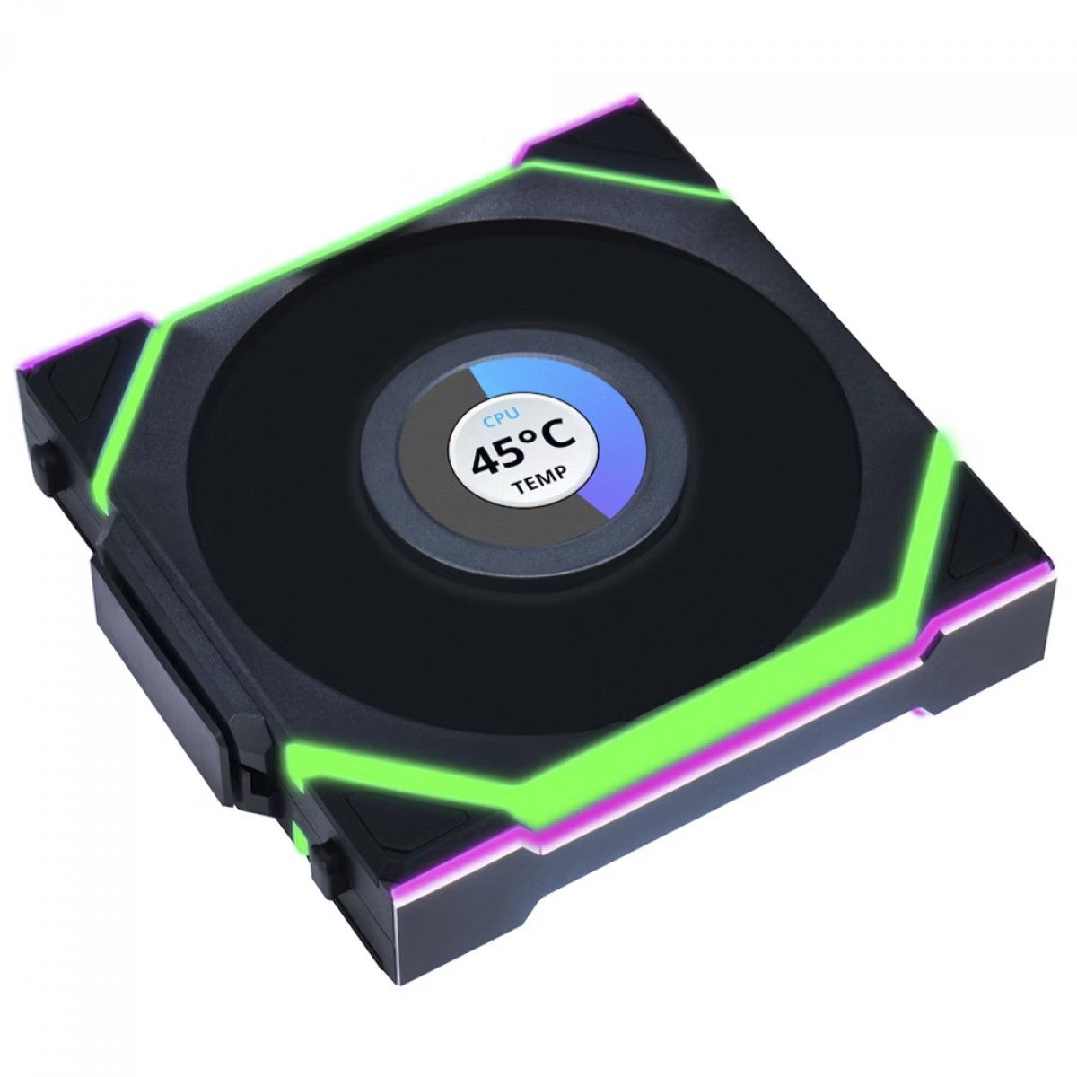 Cooler Fan Lian Li Uni Fan SL Display LCD Wireless Reverse Blade Preto 120mm PWM ARGB - 12RSLLCD1W1B - Imagem 2