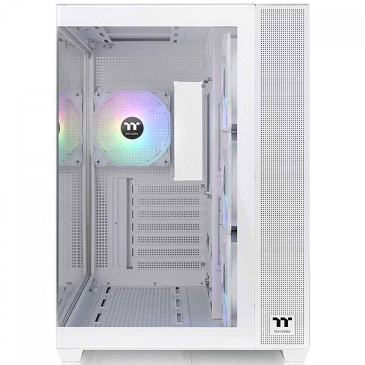 Gabinete Branco Thermaltake View 380 TG ARGB Snow, Mid Tower, Vidro Temperado, ATX, Com 4 Fans, - Imagem 3