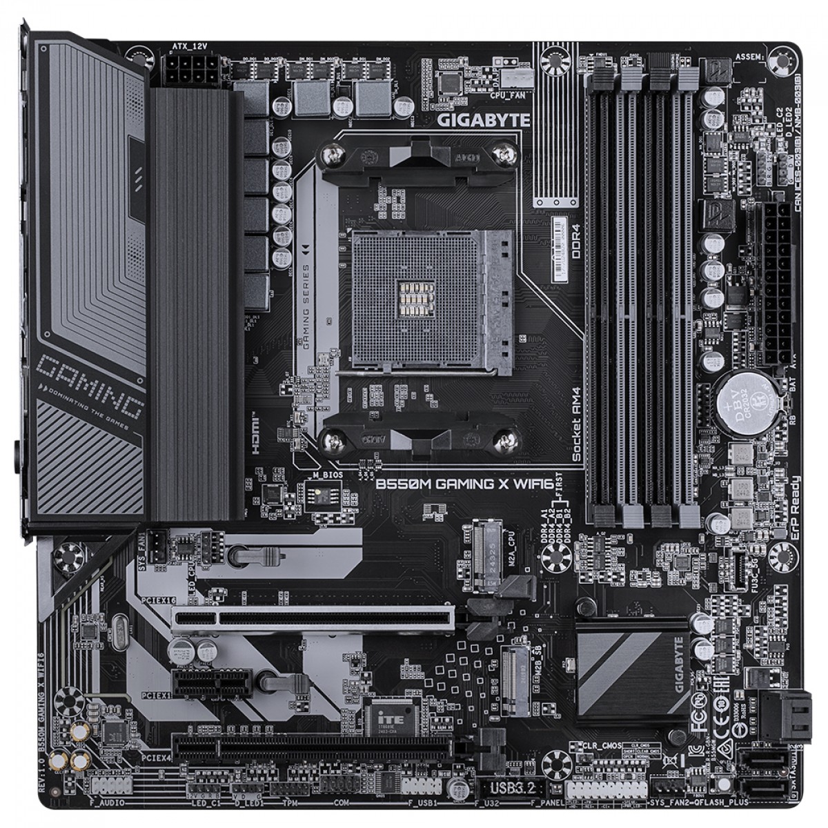 Placa Mãe Gigabyte B550M Gaming X WiFi6 e Bluetooth, AMD AM4, mATX, DDR4 - Imagem 2