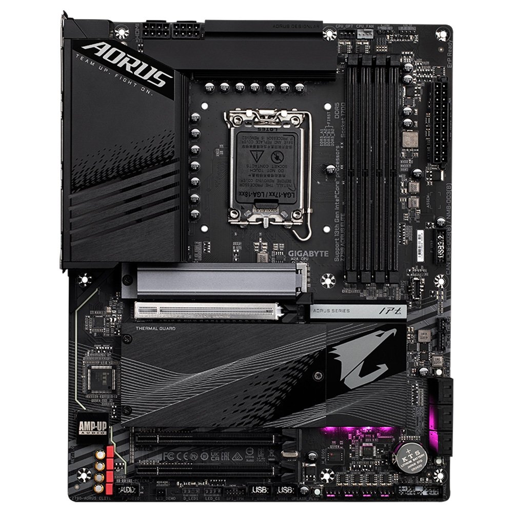 Placa Mãe Z790 Aorus Elite, Intel LGA 1700, ATX, 4x slots DDR5, 3x slots M2, RGB - Imagem 2
