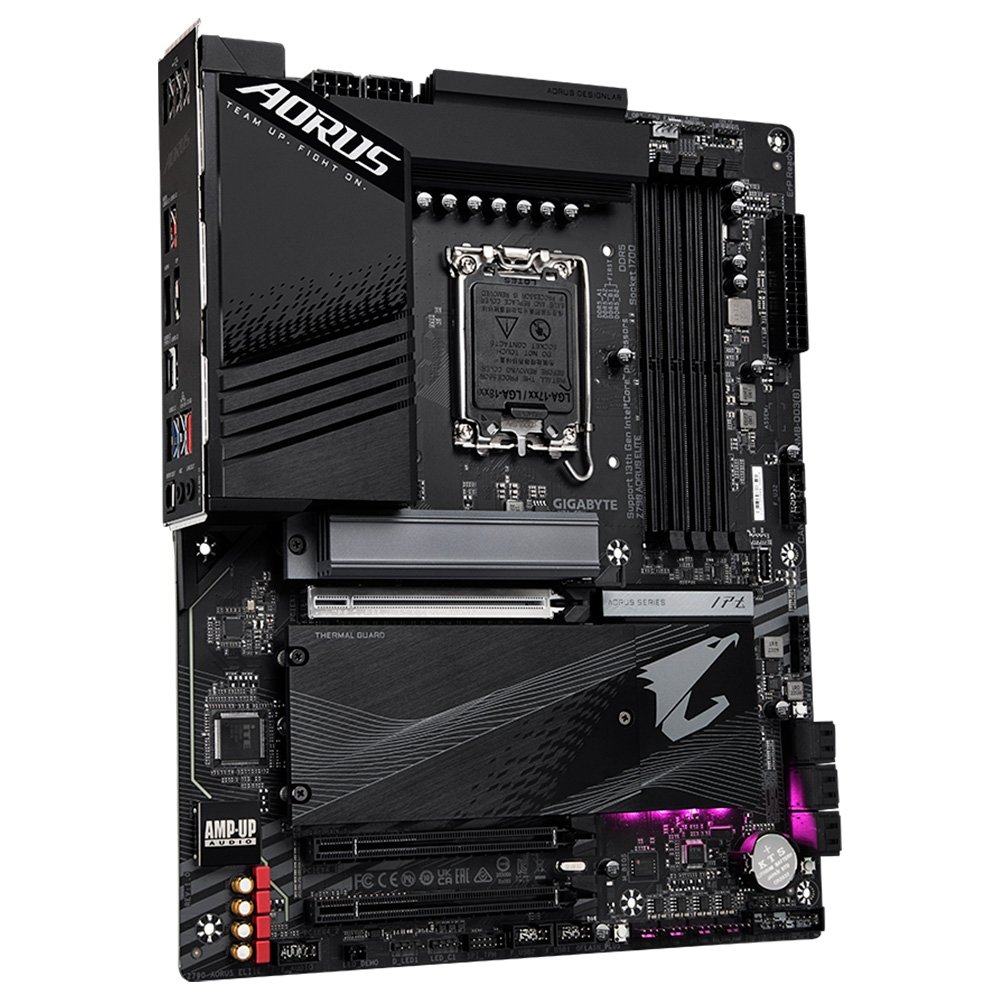 Placa Mãe Z790 Aorus Elite, Intel LGA 1700, ATX, 4x slots DDR5, 3x slots M2, RGB - Imagem 3