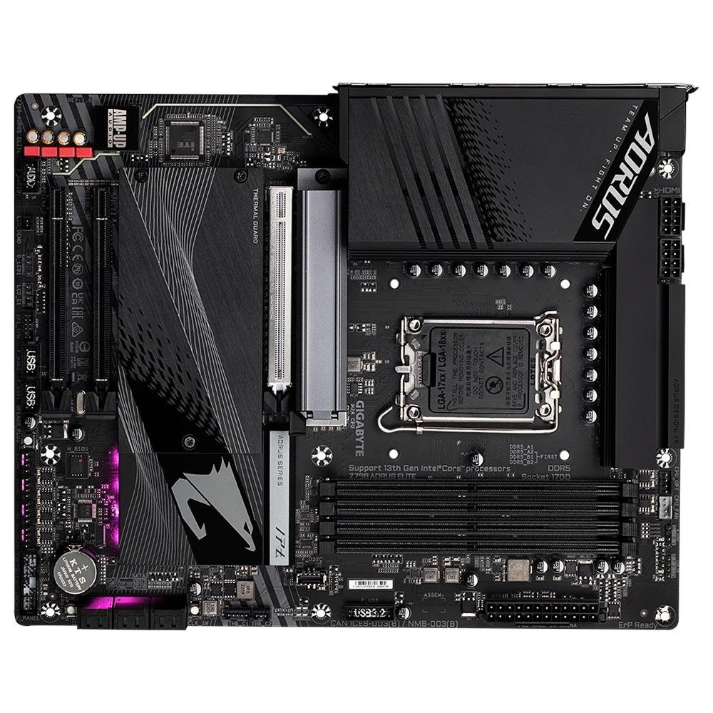 Placa Mãe Z790 Aorus Elite, Intel LGA 1700, ATX, 4x slots DDR5, 3x slots M2, RGB - Imagem 6