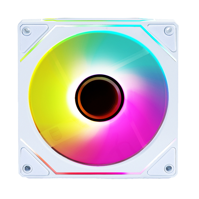 Cooler Fan Gamer Round5 Aurora Infinity Reverse Argb Branco 120mm Pwm - R5-AURORA-RV-W-2194 - Imagem 2