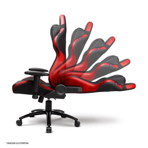 Cadeira Gamer Cooler Master Caliber R2 Preto/Vermelho, Braço 2D, Ajuste Altura e Inclinação - CMI-GCR2-2019R - Imagem 3