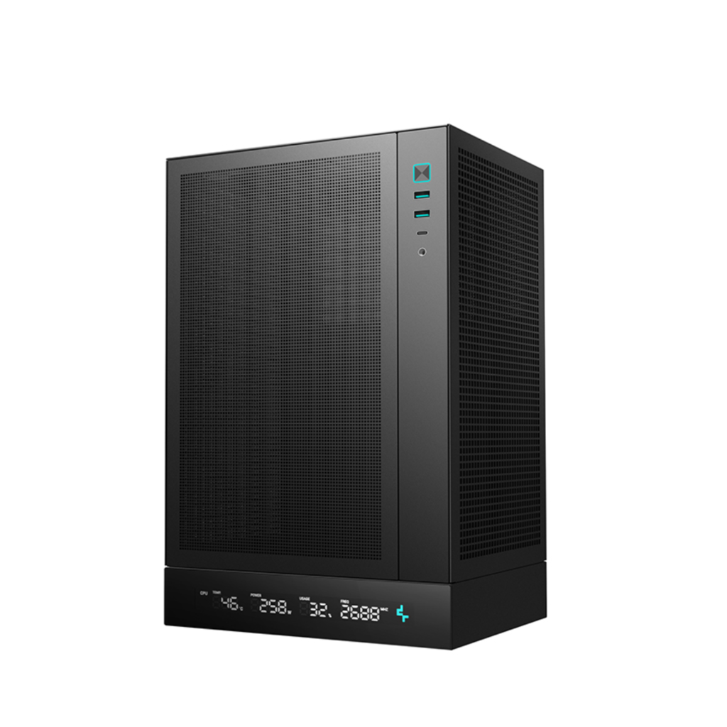 Gabinete Mini ITX DeepCool CH170 Digital Mesh Preto, ultraportátil - R-CH170-BKNPI0D-G-1 - Imagem 4