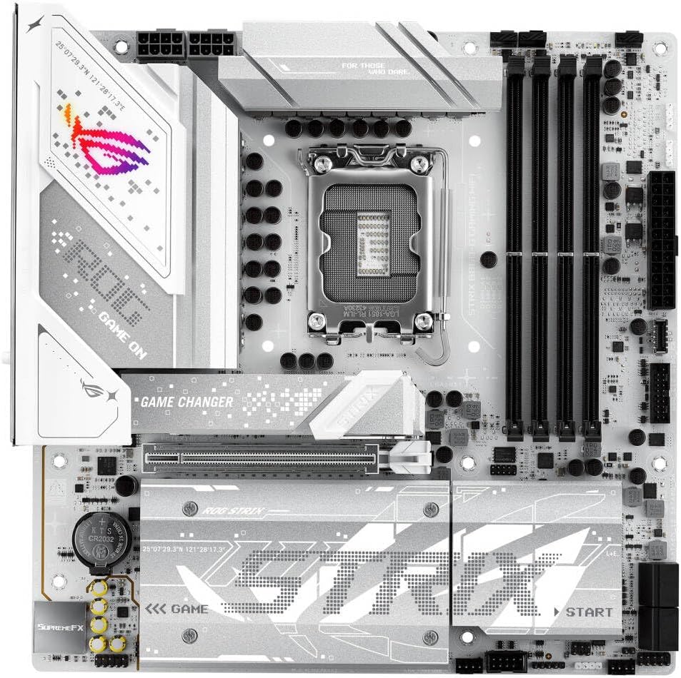 Placa Mae Asus ROG Strix B860 G Gaming WiFi 7 e Bluetooth, DDR5, Intel LGA1851, M-ATX, PCI 5.0, 4x slots M2 - Imagem 2