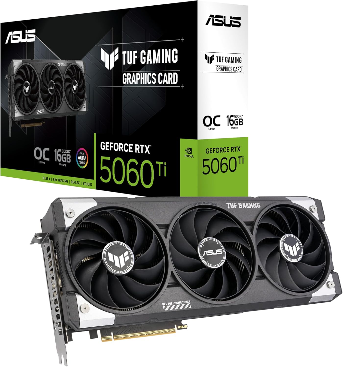 Placa de Vídeo ASUS TUF RTX 5060 TI OC 16G GAMING NVIDIA Geforce, 16GB, GDDR7, Triple Fan, DLSS 4, Ray tracing