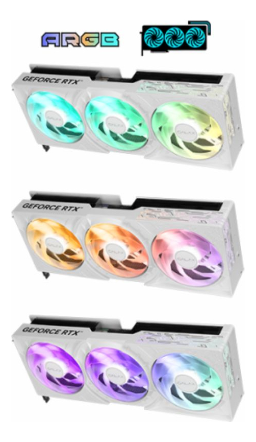 Placa de Video RTX 5080 16GB Galax Branca Nvidia GeForce 1-Click OC ARGB, GDDR7, Tri Fan, DLSS 4, Ray Tracing - Imagem 4