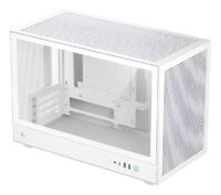Gabinete Compacto DeepCool CH260 Mini Tower Vidro Lateral Branco, USB-C, Sem Fans