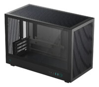 Gabinete Compacto DeepCool CH260 Mini Tower Vidro Lateral Preto, USB-C, Sem Fans