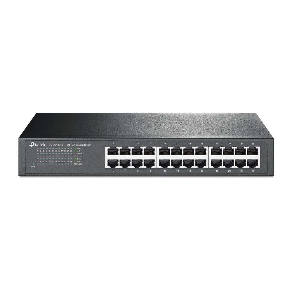 Switch 24 Portas TP-Link Gigabit 10/100/1000 Não Gerenciável Auto MDI / MDIX - TL-SG1024D - Imagem 2